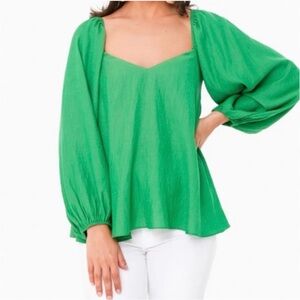 Pomander Place Emerald Green Blouse